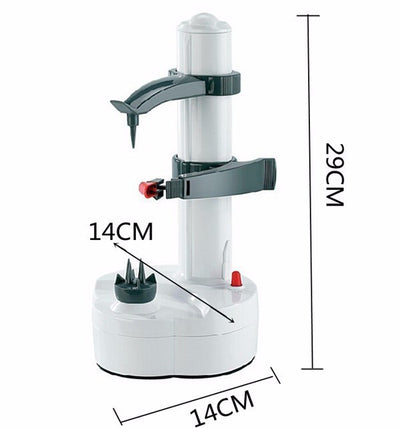 Image of the non-slip base of the Electric Fruit Peeler on a kitchen countertop