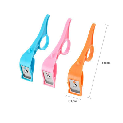 Set of Multifunctional Fruit Peelers in pink, blue, and orange