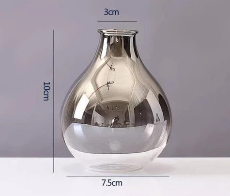 Silver Home Decoration Glass Vase