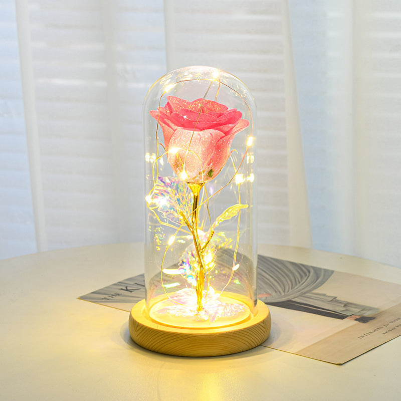 LED Light Glass Cover Flowers